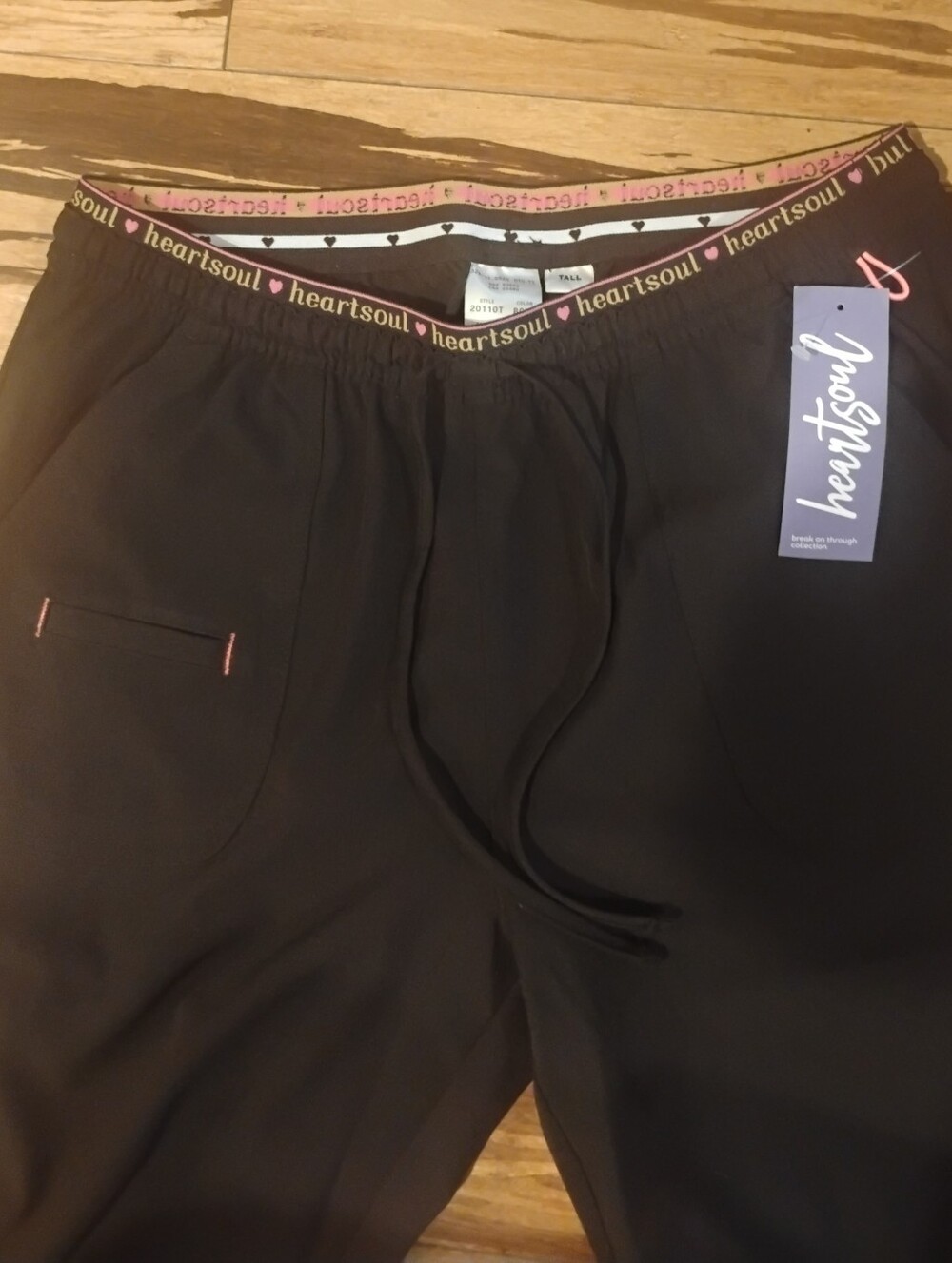 Cherokee HeartSoul Black Scrub Pants Women's Medium/Tall